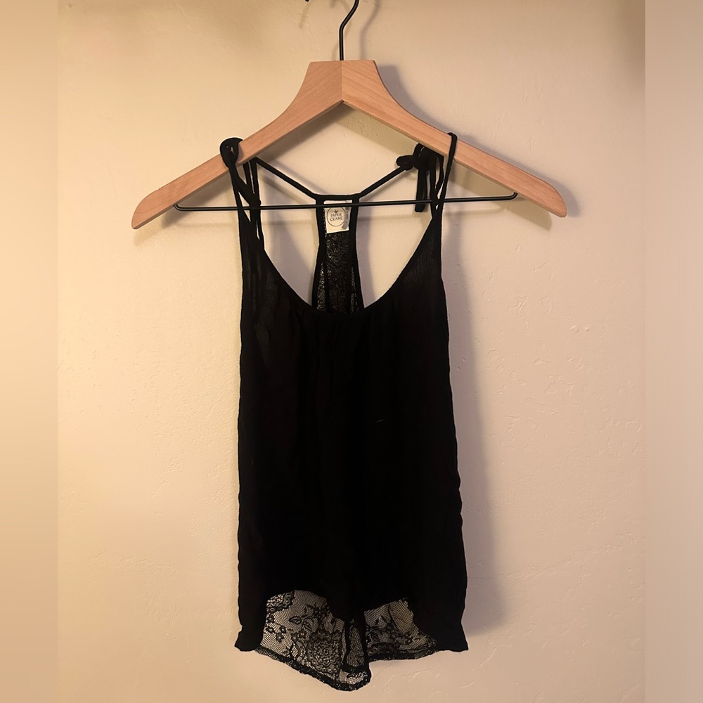 Paper Crane Black Lace Tank Top